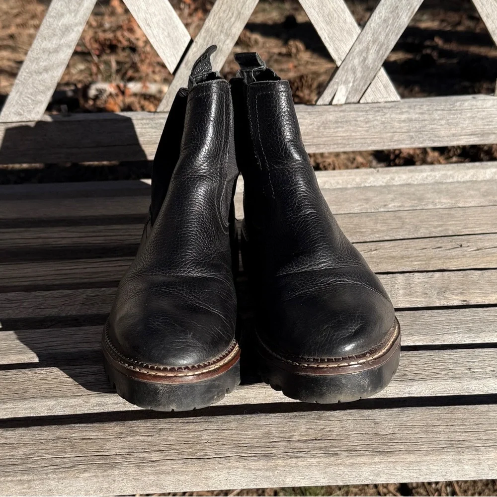 GUC Caslon Chelsea Miller Black Leather Boots Size 7 - Picture 4 of 6